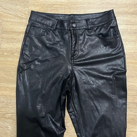 Commando Faux Leather Five Pocket Pant High Rise Jeans Black Size Medium - Picture 8 of 12